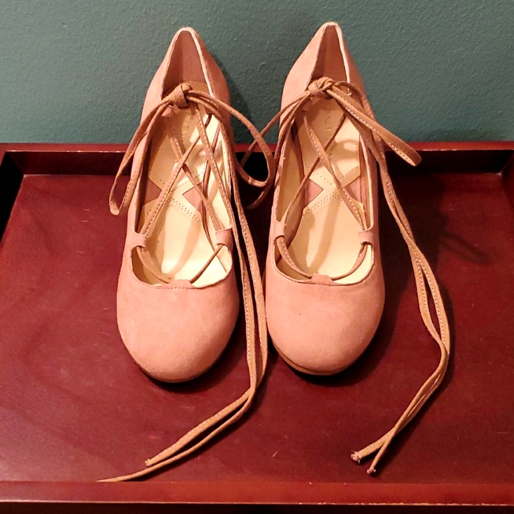 Adrienne Vittadini Suede Leather Wedge Heel